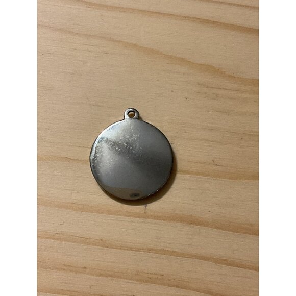 Silver-Tone Initial J Round Pendant Charm - Picture 2 of 3
